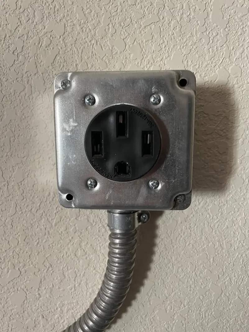 NEMA 14-50 outlet installed for Electrical Panel Upgrade in Kenmore